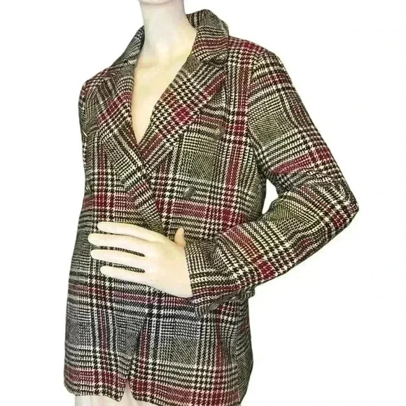 Bagatelle Collection Plaid Blazer Multicolored. - Picture 4 of 14
